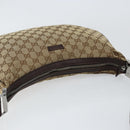 GUCCI GG Canvas Shoulder Bag Beige Silver 122790 Auth BA7775-6