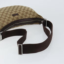 GUCCI GG Canvas Shoulder Bag Beige Silver 122790 Auth BA7775-7