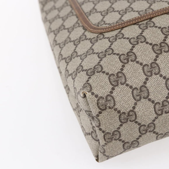 GUCCI GG Supreme Web Sherry Line Tote Bag PVC Beige Red 378 02 003 Auth BA7777