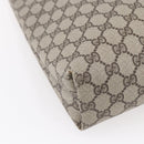 GUCCI GG Supreme Web Sherry Line Tote Bag PVC Beige Red 378 02 003 Auth BA7777-16