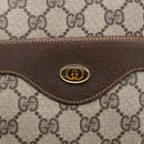 GUCCI GG Supreme Web Sherry Line Tote Bag PVC Beige Red 378 02 003 Auth BA7777-17