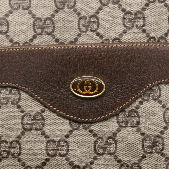 GUCCI GG Supreme Web Sherry Line Tote Bag PVC Beige Red 378 02 003 Auth BA7777