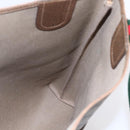 GUCCI GG Supreme Web Sherry Line Tote Bag PVC Beige Red 378 02 003 Auth BA7777-19