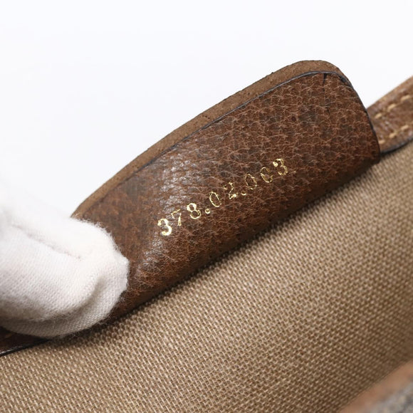 GUCCI GG Supreme Web Sherry Line Tote Bag PVC Beige Red 378 02 003 Auth BA7777