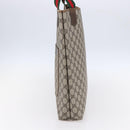 GUCCI GG Supreme Web Sherry Line Tote Bag PVC Beige Red 378 02 003 Auth BA7777-4