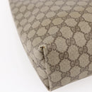 GUCCI GG Supreme Web Sherry Line Tote Bag PVC Beige Red 378 02 003 Auth BA7779-16