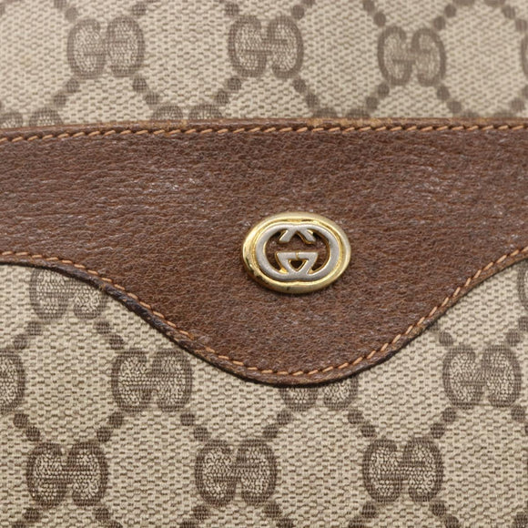 GUCCI GG Supreme Web Sherry Line Tote Bag PVC Beige Red 378 02 003 Auth BA7779