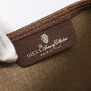 GUCCI GG Supreme Web Sherry Line Tote Bag PVC Beige Red 378 02 003 Auth BA7779-18