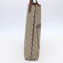 GUCCI GG Supreme Web Sherry Line Tote Bag PVC Beige Red 378 02 003 Auth BA7779-3