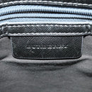 BURBERRY Nova Check Shoulder Bag Canvas Beige Silver Auth BA778-11