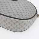 GUCCI Micro GG Supreme Shoulder Bag PVC Navy Gold Auth BA7782-9