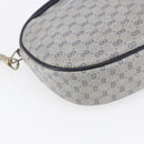 GUCCI Micro GG Supreme Shoulder Bag PVC Navy Gold Auth BA7782-16