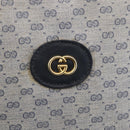 GUCCI Micro GG Supreme Shoulder Bag PVC Navy Gold Auth BA7782-17