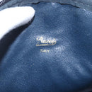 GUCCI Micro GG Supreme Shoulder Bag PVC Navy Gold Auth BA7782-12