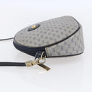 GUCCI Micro GG Supreme Shoulder Bag PVC Navy Gold Auth BA7782-3