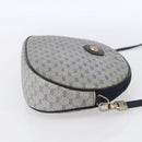 GUCCI Micro GG Supreme Shoulder Bag PVC Navy Gold Auth BA7782-4
