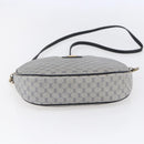 GUCCI Micro GG Supreme Shoulder Bag PVC Navy Gold Auth BA7782-5