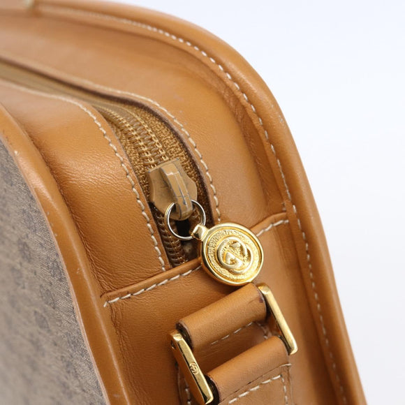 GUCCI Micro GG Supreme Shoulder Bag PVC Beige Gold 001 256 1308 Auth BA7785