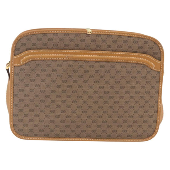 GUCCI Micro GG Supreme Shoulder Bag PVC Beige Gold 001 256 1308 Auth BA7785