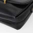 GUCCI Shoulder Bag Leather Navy Gold 406 001 2115 Auth BA7786-11