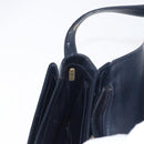 GUCCI Shoulder Bag Leather Navy Gold 406 001 2115 Auth BA7786-20
