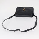 GUCCI Shoulder Bag Leather Navy Gold 406 001 2115 Auth BA7786-7