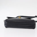 GUCCI Shoulder Bag Leather Navy Gold 406 001 2115 Auth BA7786-9