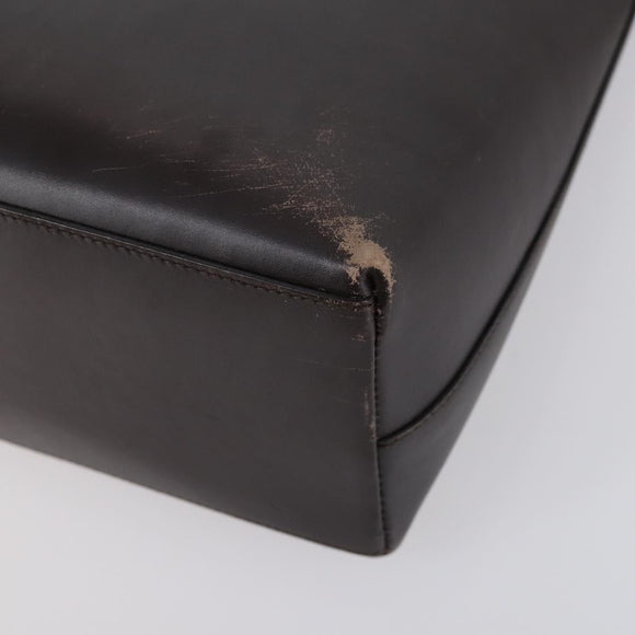 GUCCI Bamboo Hand Bag Leather 2way Brown Gold 001 1886 Auth BA7787