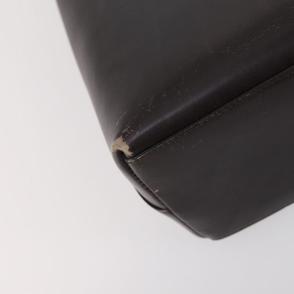 GUCCI Bamboo Hand Bag Leather 2way Brown Gold 001 1886 Auth BA7787