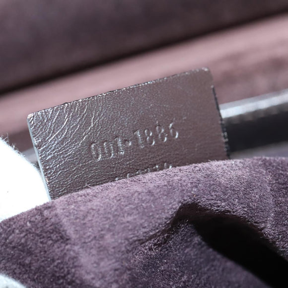 GUCCI Bamboo Hand Bag Leather 2way Brown Gold 001 1886 Auth BA7787