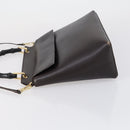 GUCCI Bamboo Hand Bag Leather 2way Brown Gold 001 1886 Auth BA7787-5