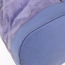 GUCCI Bamboo Backpack Suede Leather Blue Gold 003 2855 0043 0 Auth BA7788-14