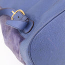 GUCCI Bamboo Backpack Suede Leather Blue Gold 003 2855 0043 0 Auth BA7788-16