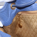 GUCCI Bamboo Backpack Suede Leather Blue Gold 003 2855 0043 0 Auth BA7788-18