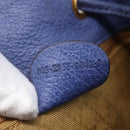 GUCCI Bamboo Backpack Suede Leather Blue Gold 003 2855 0043 0 Auth BA7788-12