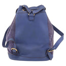 GUCCI Bamboo Backpack Suede Leather Blue Gold 003 2855 0043 0 Auth BA7788-2