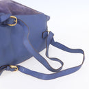 GUCCI Bamboo Backpack Suede Leather Blue Gold 003 2855 0043 0 Auth BA7788-7