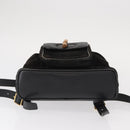 GUCCI Bamboo Backpack Suede Leather Black Gold 003 1705 0030 Auth BA7789-5