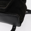 GUCCI Bamboo Backpack Suede Leather Black Gold 003 1705 0030 Auth BA7789-18