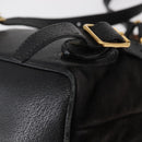 GUCCI Bamboo Backpack Suede Leather Black Gold 003 1705 0030 Auth BA7789-20