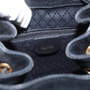 GUCCI Bamboo Backpack Suede Leather Black Gold 003 1705 0030 Auth BA7789-24