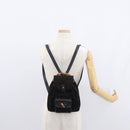 GUCCI Bamboo Backpack Suede Leather Black Gold 003 1705 0030 Auth BA7789-29