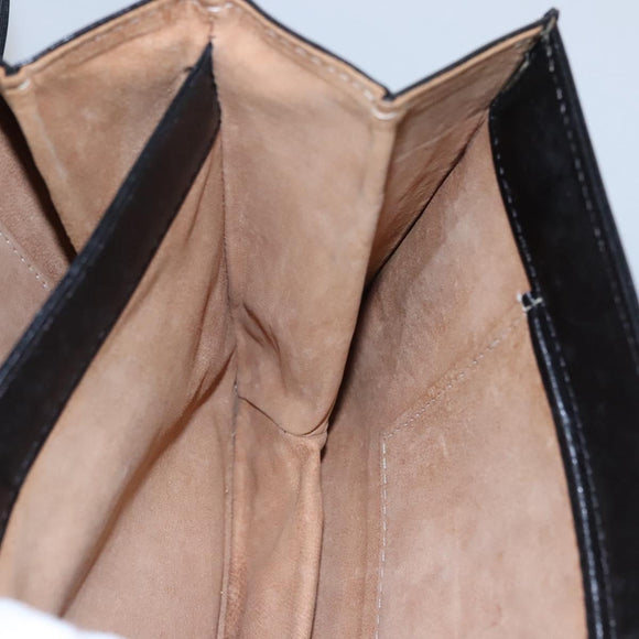 SAINT LAURENT Shoulder Bag Leather Black Auth BA779