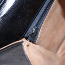 SAINT LAURENT Shoulder Bag Leather Black Auth BA779-23