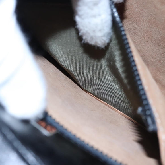 SAINT LAURENT Shoulder Bag Leather Black Auth BA779