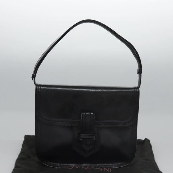 SAINT LAURENT Shoulder Bag Leather Black Auth BA779