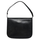 SAINT LAURENT Shoulder Bag Leather Black Auth BA779-2