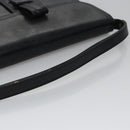 SAINT LAURENT Shoulder Bag Leather Black Auth BA779-7