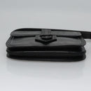 SAINT LAURENT Shoulder Bag Leather Black Auth BA779-5