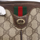 GUCCI GG Supreme Web Sherry Line Bag PVC Beige Gold 904 02 047 Auth BA7792-17